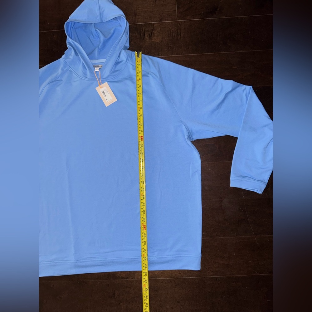 Peter Millar Crown Sport Pine Performance Hoodie Pullover Blue XXL NWT - Picture 7 of 9